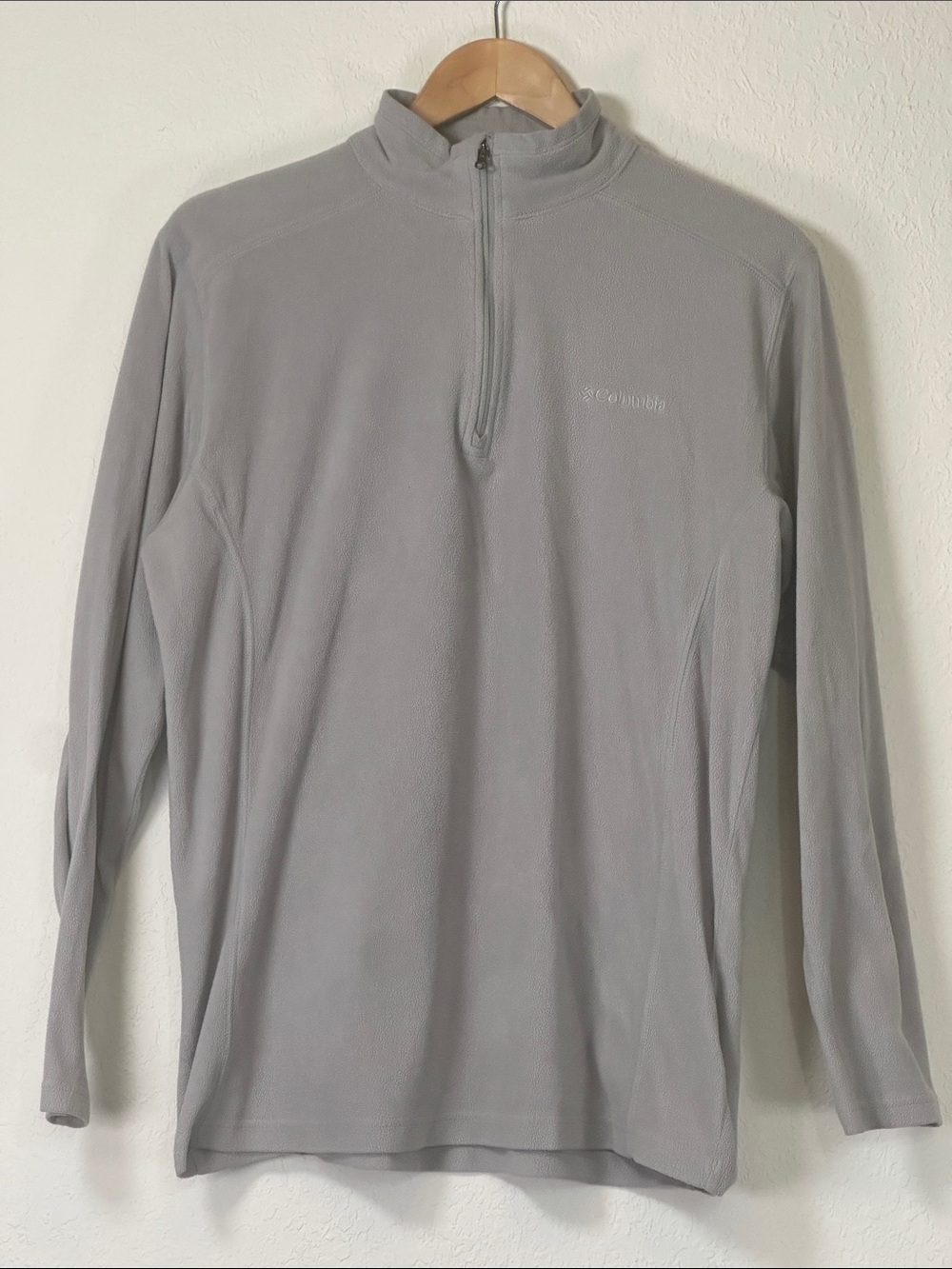 Columbia Light Gray Half-Zip Fleece Top